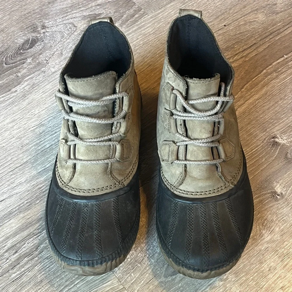 Sorel Out N About Duck Boots Brown Leather Waterproof Womens 9.5 UK 7.5 EU‎ 40.5